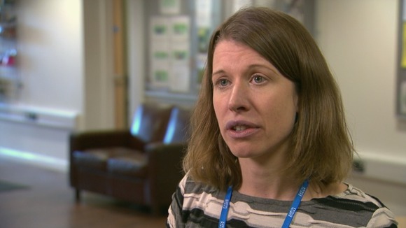 woman being interviewed