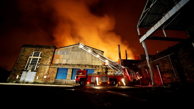 Six fire engines were called to the former Turner Industrial Products site in Rooley Moor Road