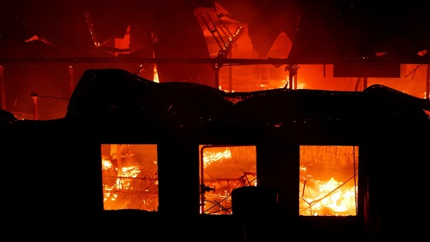 The derelict mill was gutted by the fire
