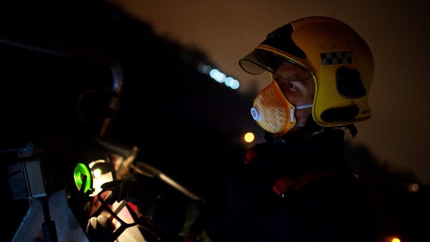 Firefighters worked through the night