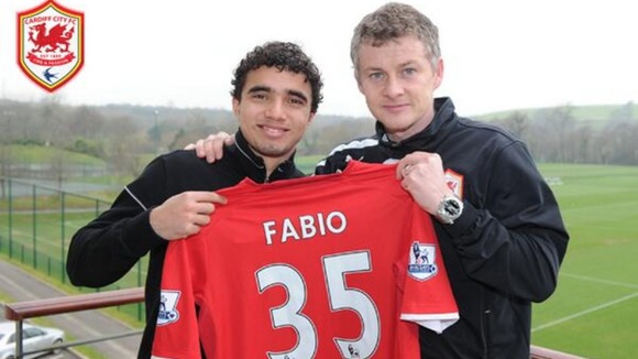 Fabio joins up with United great Ole Gunnar Solskjaer