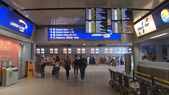 The terminal at London Luton Airport