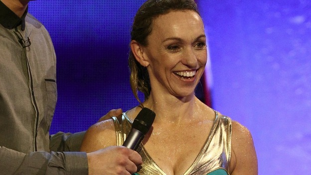 TV presenter Michaela Strachan has been voted out of Splash!