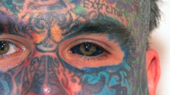 Body Art, 34, has got his eyeball tattooed black