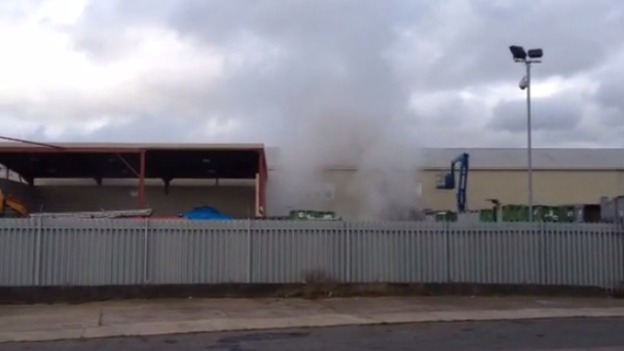 One person has been treated by ambulance services at the scene of the fire in Darlaston