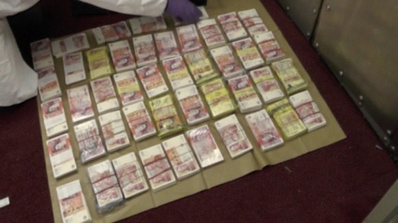 £500,000 in cash was found in the safe deposit boxes.
