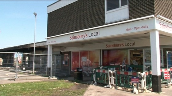 Fire damaged shops