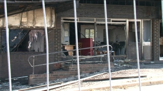Fire damaged shop