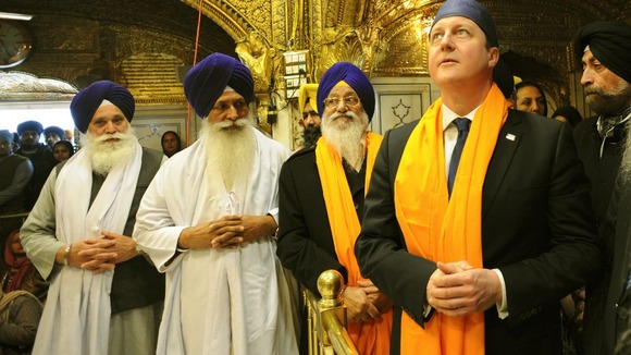 David Cameron visited the Golden Temple of Amritsar last year.