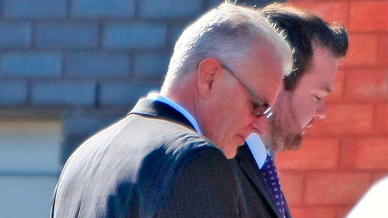Ian Maxwell entering court