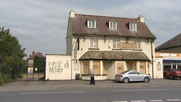 Closed down pub
