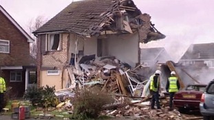 Two houses were 'flattened' by the blast.