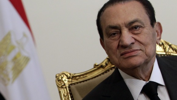 Hosni Mubarak in February 2011 before he ceded power