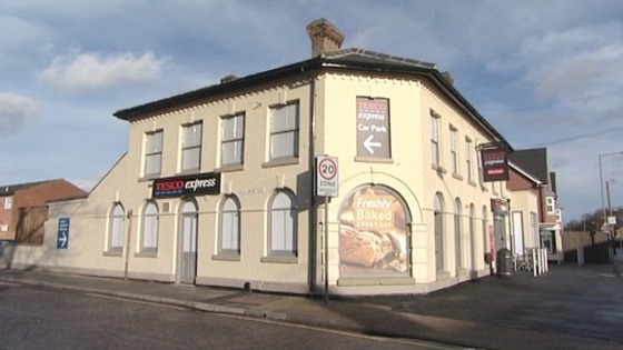 A former pub in Ipswich converted to a Tesco express