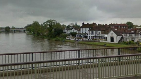 View from Staines Bridge in Surrey