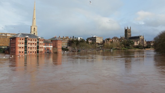 The River Severn seen from Worcester Bridge