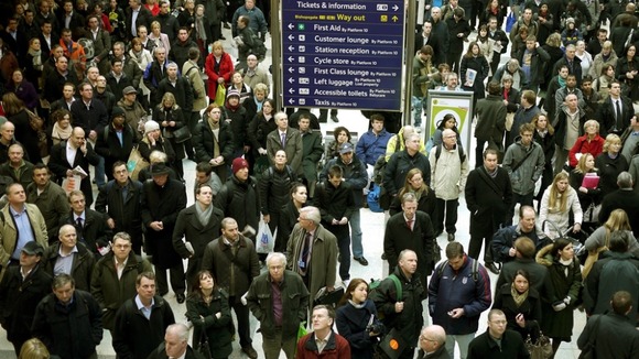 Commuters at Liverpool Street Station