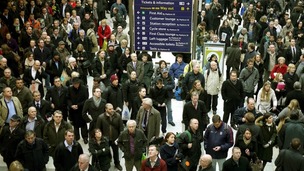 Commuters at Liverpool Street Station