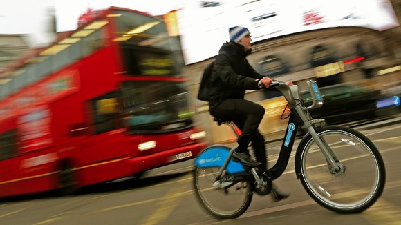 Cyclist in London