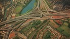 The iconic Spaghetti Junction, which celebrates 40 years today