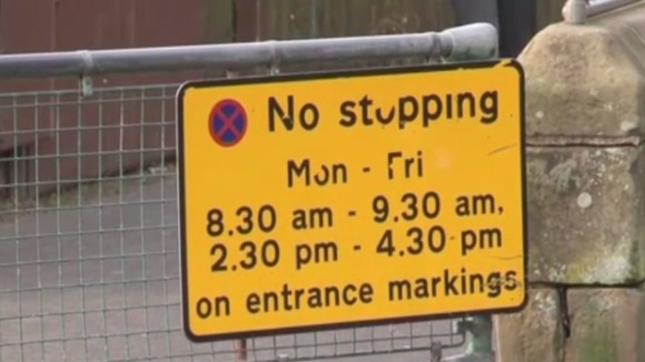 Signs on the schoolgates further try to deter drivers from parking inappropriately.