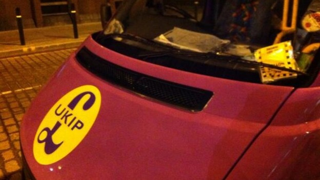 UKIP bus with parking ticket