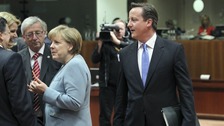 David Cameron at the EU meeting in Brussels