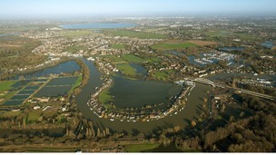 The floods in Surrey.