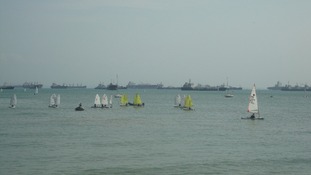 The boats reach Singapore