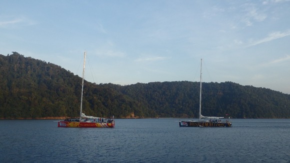 The Clipper boats arrive at Kota Kinabalu