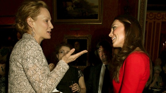 Actress Uma Thurman and the Duchess of Cambridge.c