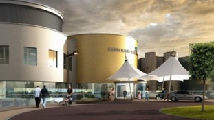 Artists' impression of the new hospital near Cramlington.