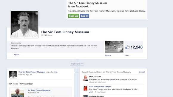 Sir Tom Finney Museum Facebook page