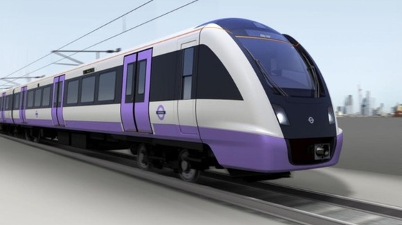 An artist's impression of what the new Crossrail trains from Bombardier will look like