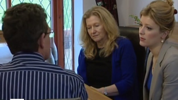 The Dunhams chatting to our reporter Olivia Paterson last month.