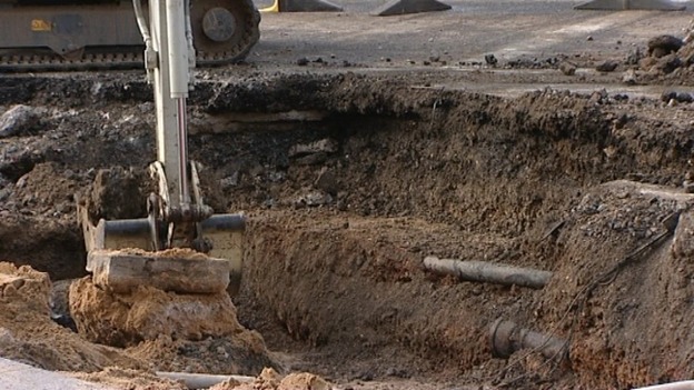 The hole was discovered last night.