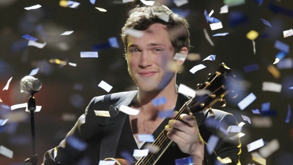 Phillips performs after being named the winner