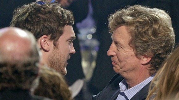 Phillips is congratulated by producer Nigel Lythgoe