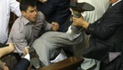 One deputy ends up being sent head-over-heels in the Ukrainian parliament in Kiev