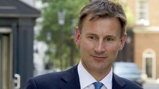 Jeremy Hunt leaving Downing Street 