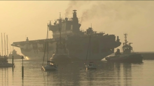 HMS Ocean arrived in Sunderland yesterday