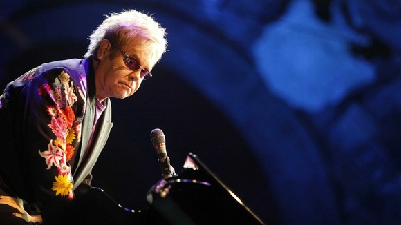 Pop singer Elton John performs for the Piedigrotta festival at Plebiscito Square in Naples September 11, 2009