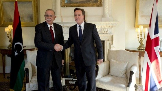 Two leaders shake hands