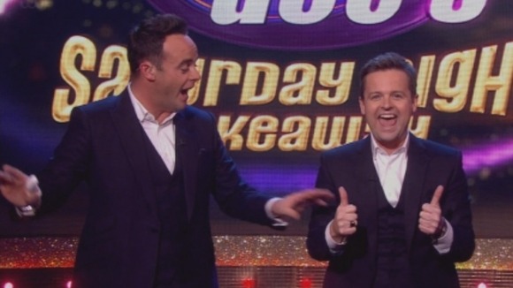 Ant McPartlin takes offence to Declan Donnelly's thumbs up at the start of the show.