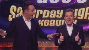 Ant McPartlin takes offence to Declan Donnelly's thumbs up at the start of the show.