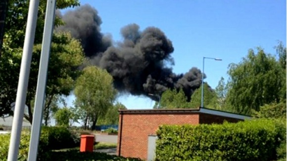 Fire at recycling firm