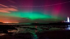 Aurora Borealis over St Mary's Lighthouse, Whitley Bay.