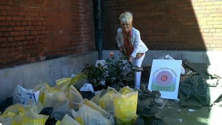 Barbara Windsor in garden