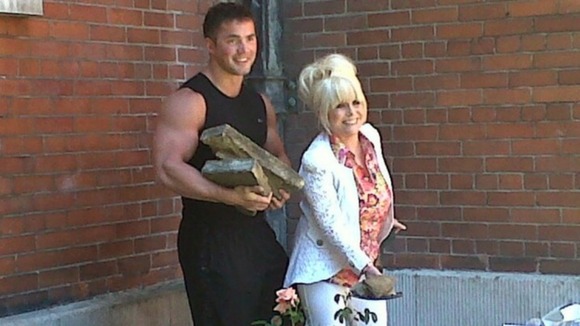 Barbara Windsor in garden