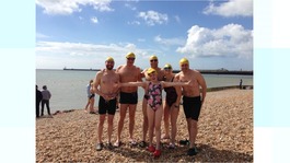 Charley and fellow swimmers